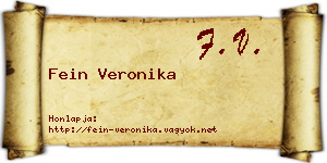 Fein Veronika névjegykártya